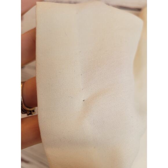 NWT Vtg Evan Picone Button Up Shirt Ivory 100% Silk Short Sleeve Women's Size 12 - Picture 11 of 15